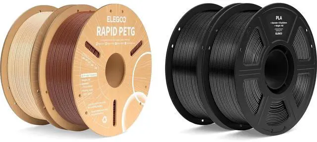 Main image of 1.75mm PETG Filament Beige&Brown 2KG & PLA Filament Black 2KG