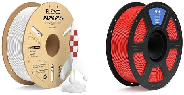 Main image of 1.75mm PLA Plus Filament White 1KG & PETG Filament Red 1KG