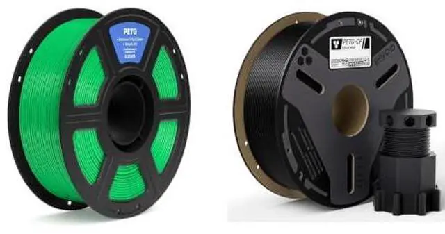 Main image of 1.75mm PETG Filament Green 1KG & Carbon Fiber PETG Filament Black 1KG