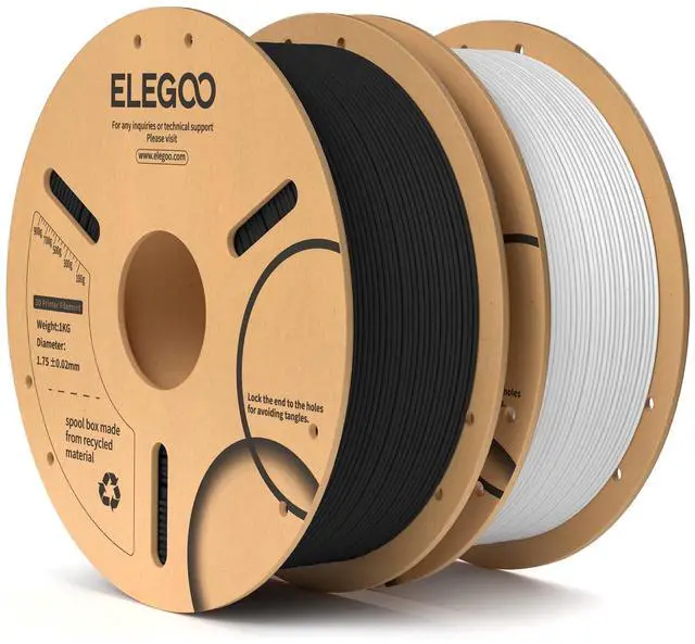 Main image of PLA 3D Printer Filament 1.75mm Black & White 2KG