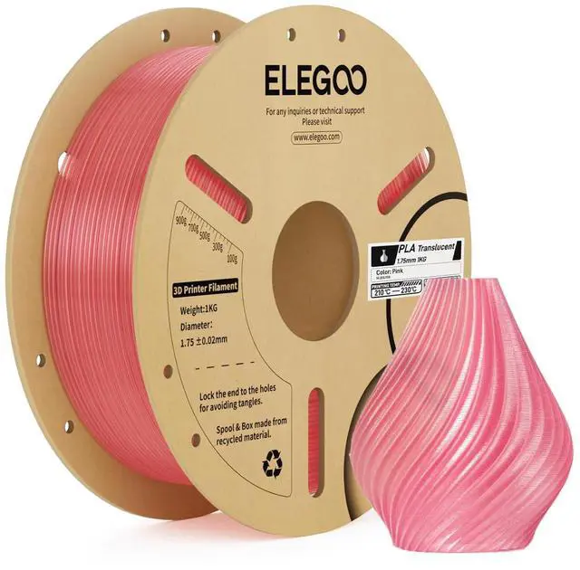 Main image of PLA 3D Printer Filament 1.75mm Translucent Pink 1KG