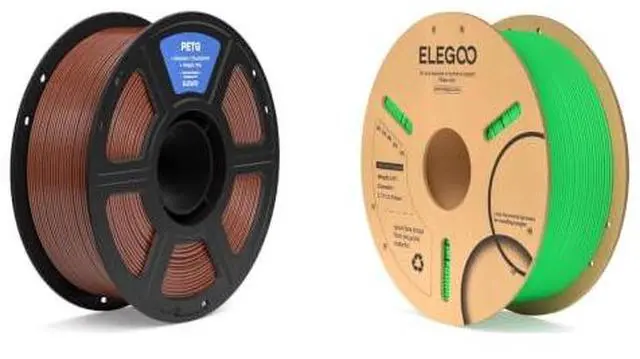 Main image of 1.75mm PETG Filament Brown 1KG & PLA Filament Neon Green 1KG