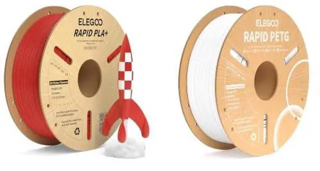 Main image of 1.75mm PLA Plus Filament Red 1KG & PETG Filament White 1KG