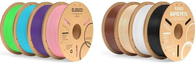Main image of PLA+ Filament 4KG & Rapid PETG Filament 4KG 8 Mixed Colors