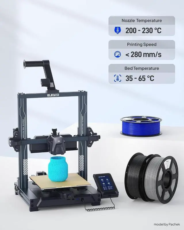 Alt view image 5 of 7 - PLA+ Filament 1.75mm Bundle, High Toughness PLA Plus 3D Printer Filament Dimensional Accuracy +/- 0.02mm, 4pcs 1kg Spool(2.2lbs) Fits for Most FDM 3D Printes Black/White/True Red/Dark Blue
