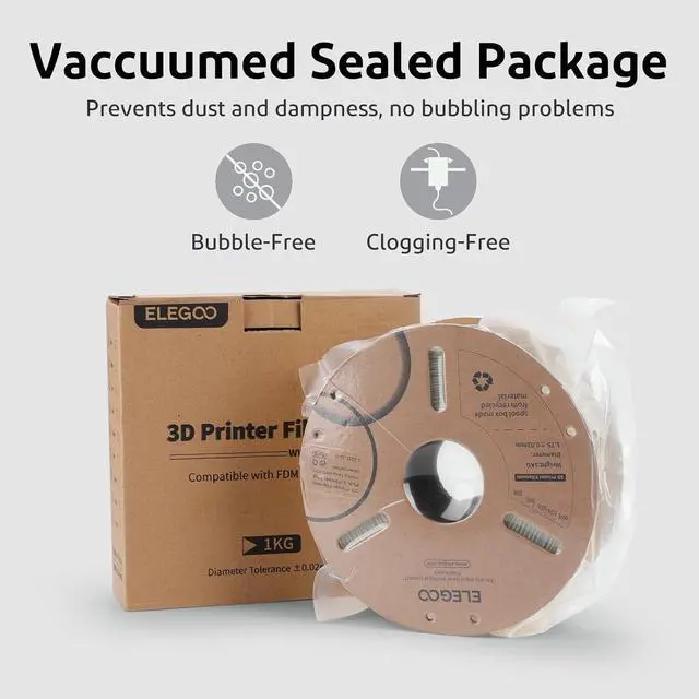 Alt view image 5 of 7 - PLA Plus 3D Printer Filament 4KG Black/White/Brown/Beige