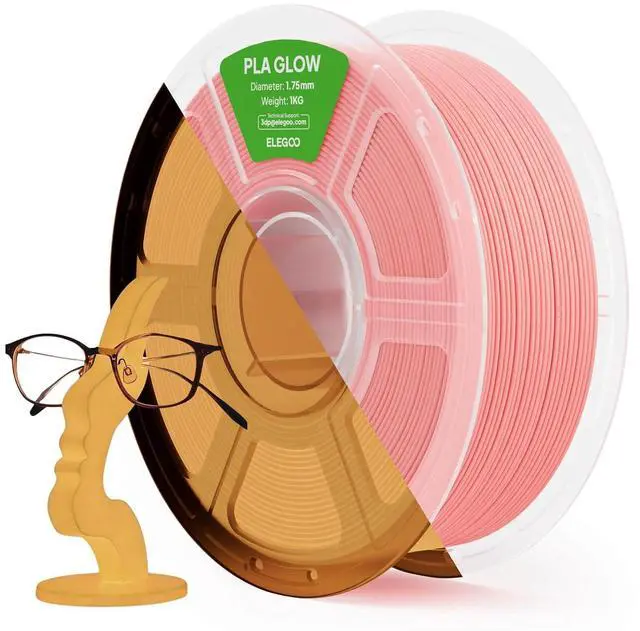 Main image of PLA 3D Printer Filament Glow in the Dark Pink 1KG 1.75mm