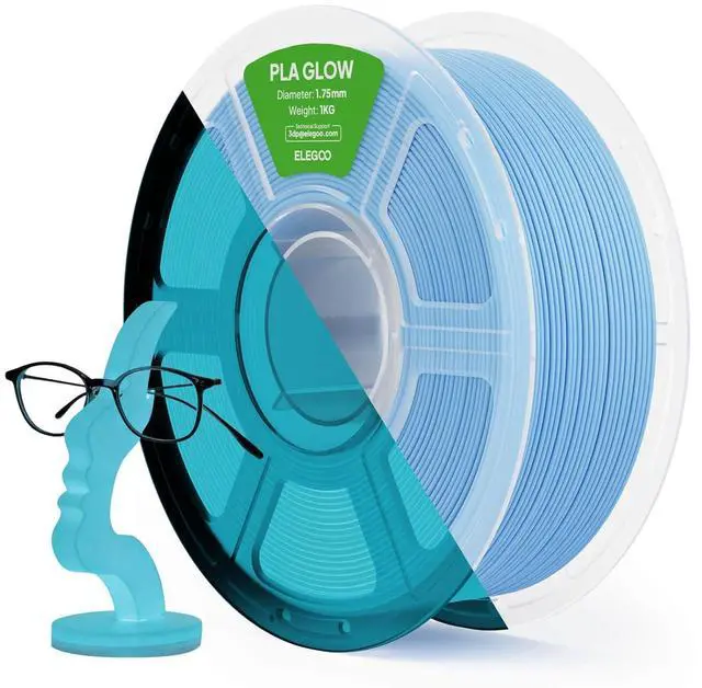 Main image of PLA 3D Printer Filament Glow in the Dark Blue 1KG 1.75mm