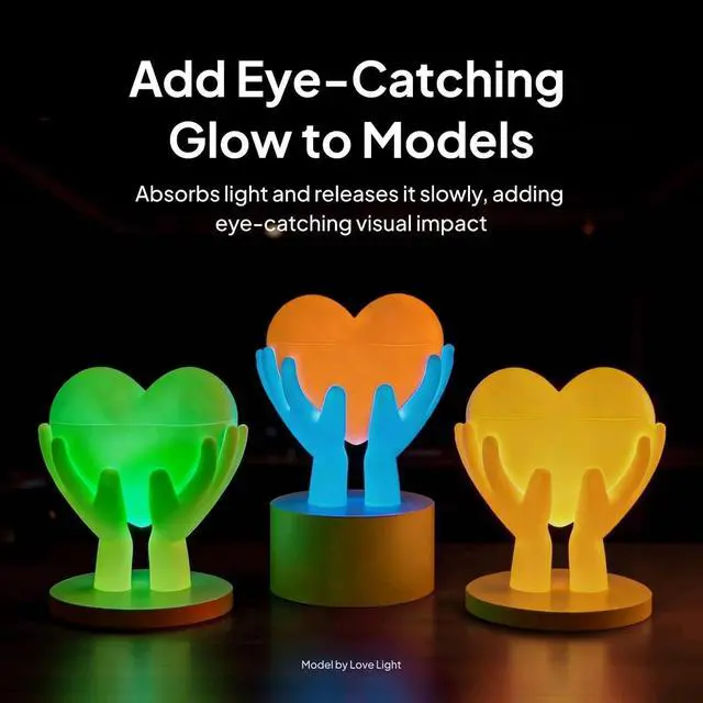 Alt view image 2 of 7 - PLA 3D Printer Filament Glow in the Dark Yellow 1KG 1.75mm