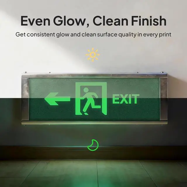 Alt view image 4 of 7 - PLA 3D Printer Filament Glow in the Dark Yellow 1KG 1.75mm