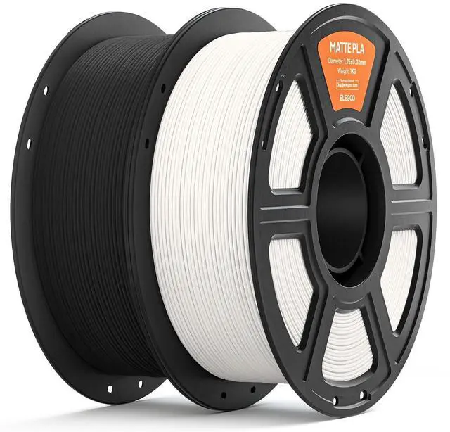 Main image of Matte PLA 3D Printer Filament 1.75mm Black & White 2KG