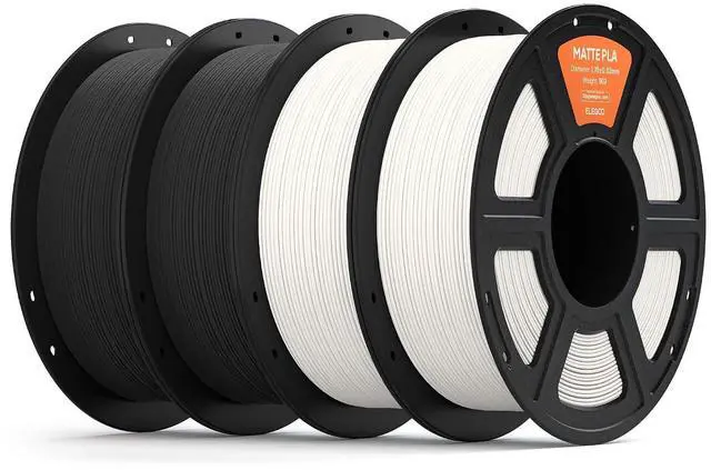 Main image of Matte PLA 3D Printer Filament 1.75mm Black/White 4KG