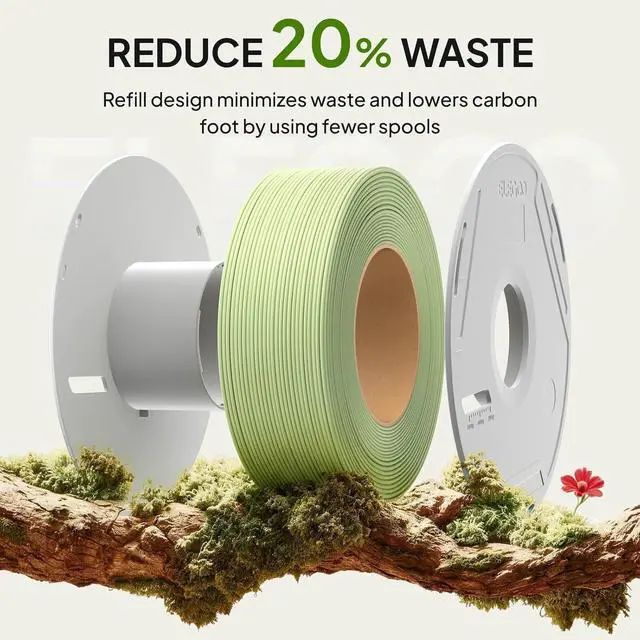 Alt view image 3 of 7 - Matte PLA 3D Printer Filament 1.75mm Black/White 4KG