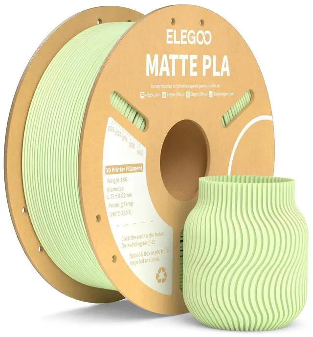 Main image of Matte PLA 3D Printer Filament Mint Green 1KG 1.75mm