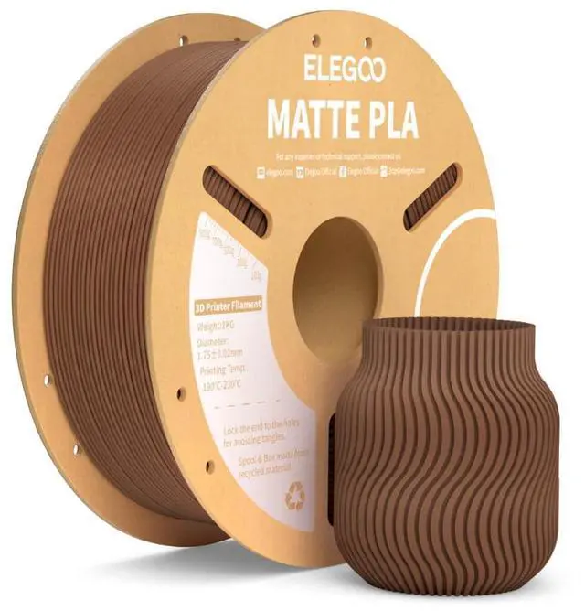Main image of Matte PLA 3D Printer Filament Earth Brown 1KG 1.75mm