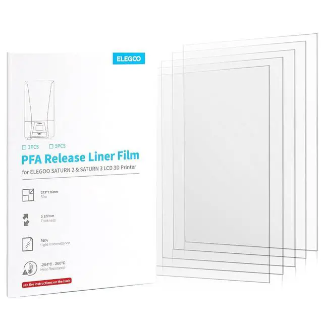 Alt view image 2 of 7 - 5PCS PFA Release Liner Film for Saturn 2/8K/3/4/4 Ultra/4 Ultra 16K Resin 3D Printer and 33-in-1 Electric Screwdriver Set