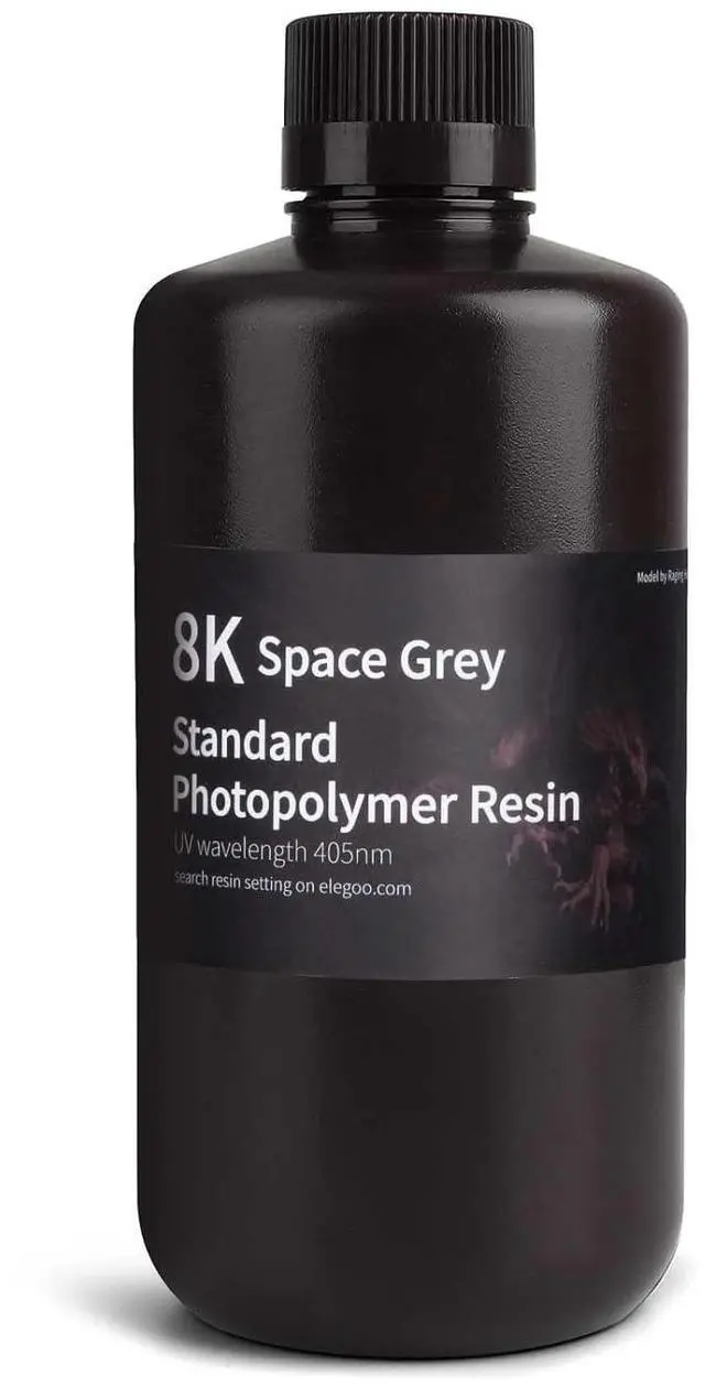 Alt view image 7 of 7 - Upgraded 8K Standard Photopolymer 3D Printer Resin 405nm UV-Curing Resin Best for 12K/14K/16K Saturn Mars Jupiter MSLA DLP LCD 3D Printing Space Grey 1000G (Pack of 2)