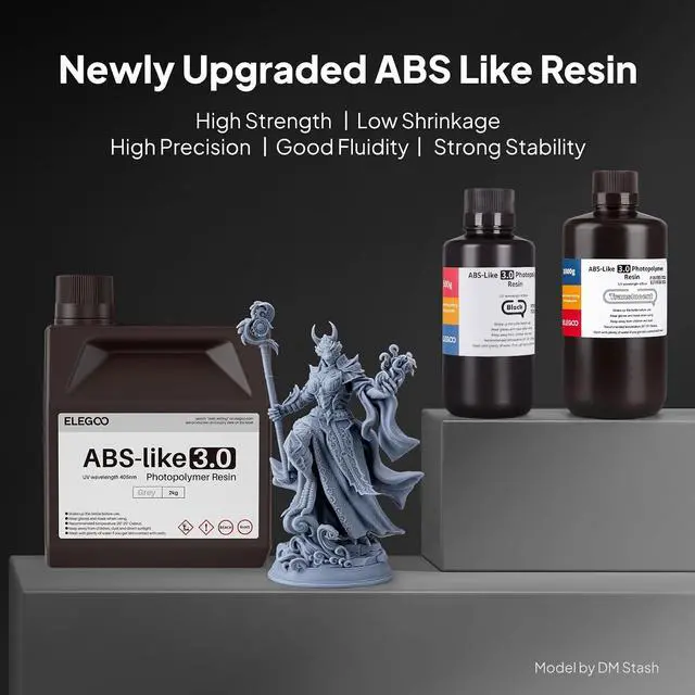 Alt view image 2 of 7 - ABS-Like 3.0 3D Printer Resin Blue 2000g