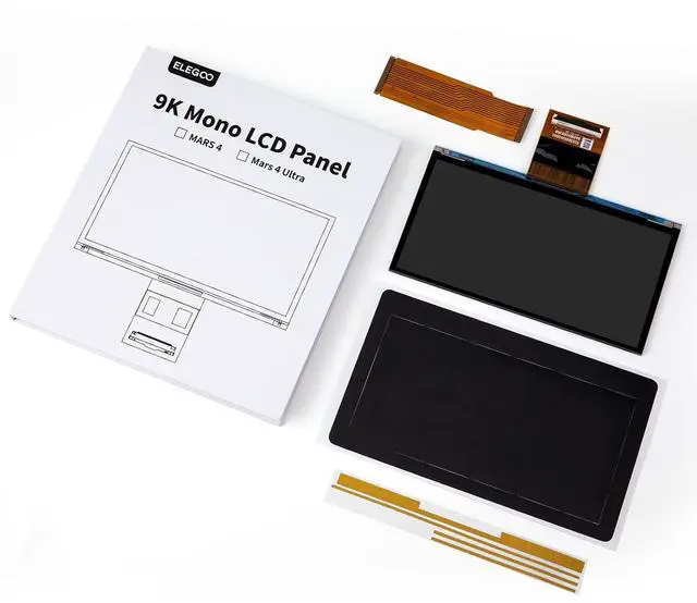 Alt view image 3 of 5 - 7-Inch 9K Monochrome LCD for Mars 4 Resin 3D Printer