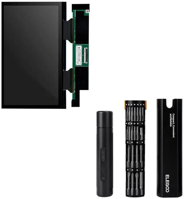 Main image of 10-inch 16K LCD Screen Only Compatible with Saturn 4 Ultra 16K Resin 3D Printer and 33-in-1 Electric Screwdriver Set
