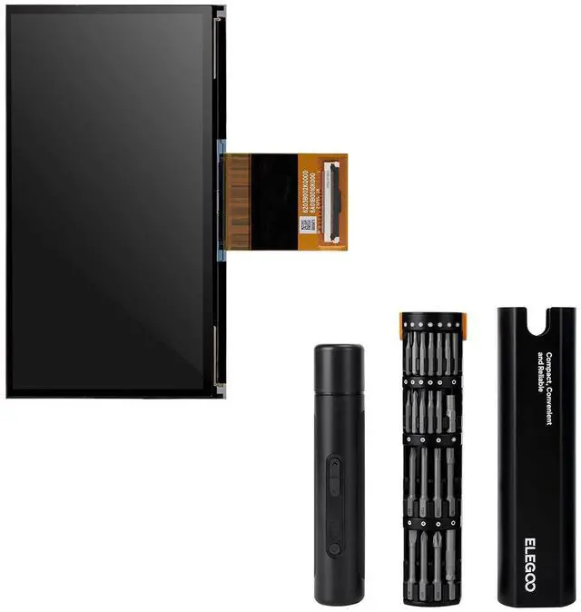 Main image of 7" 9K Mono LCD for Mars 5 Ultra Resin 3D Printer and 33-in-1 Electric Screwdriver Set