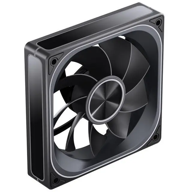 Alt view image 5 of 7 - ZA-120BR (Reverse) PC Case Fan, Reverse Blade,Silent Computer ARGB Fan with 4-Sides Infinity Mirror Fans 1800RPM, PWM Integrated M&F Head,Aluminum Nameplate, 28MM Thick,Black