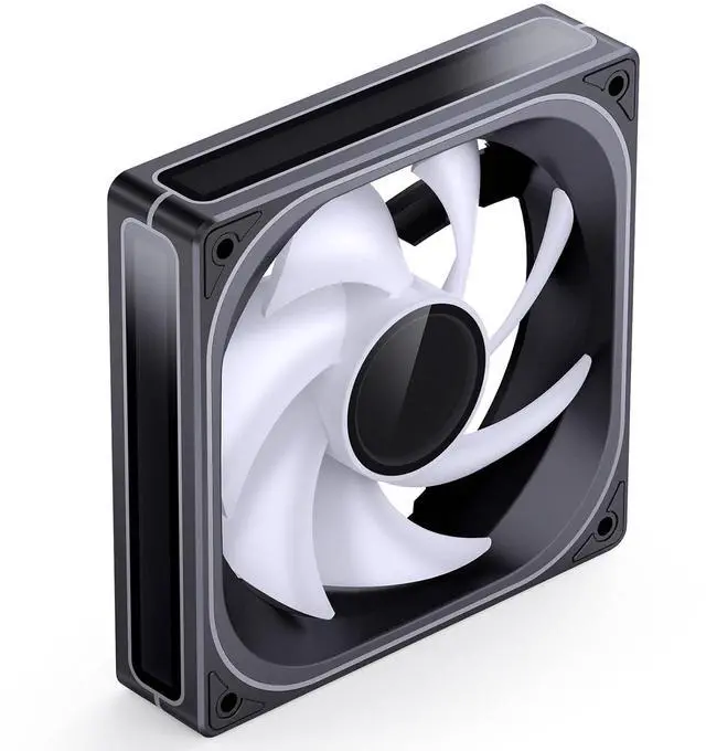 Alt view image 5 of 7 - ZB-120B PC Case Fan, Silent Computer Fan with Axis & 4-Sides Infinity Mirror Fan 2400RPM,3Pin ARGB, 4Pin PWM Integrated M&F Head,3Pin ARGB, 28MM Thick,Black