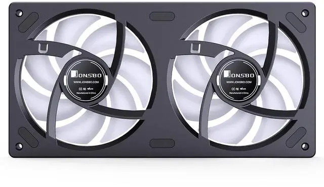 Alt view image 7 of 7 - ZB-240BR (Reverse) PC Case Fan, Reverse Blade Silent Computer Fan with Axis & 4-Sides Infinity Mirror, All-in-One, Single Frame Unit with 2x120mm ARGB Fans, PWM Fan 2400RPM, 28MM Thick,Black