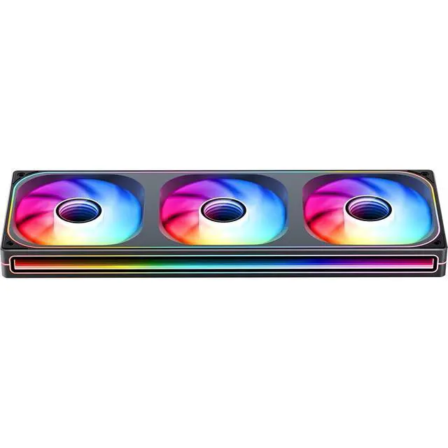 Alt view image 7 of 7 - ZB-360B PC Case Fan, Silent Computer Fan with Axis & 4-Sides Infinity Mirror, All-in-One, Single Frame Unit with3x120mm ARGB Fans, 4 Pin PWM,3Pin ARGB, Fan 2400RPM, 28mm Thick,Black