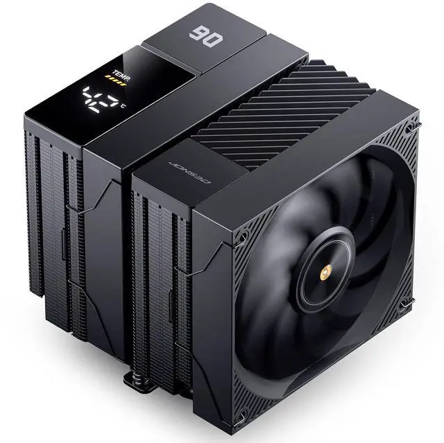 Main image of CC90 Black Dual-Tower CPU Cooler,6Heat-pipes Digital CPU Fan H158mm