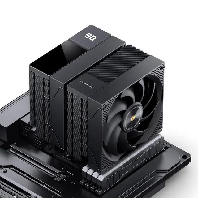 Alt view image 2 of 7 - CC90 Black Dual-Tower CPU Cooler,6Heat-pipes Digital CPU Fan H158mm
