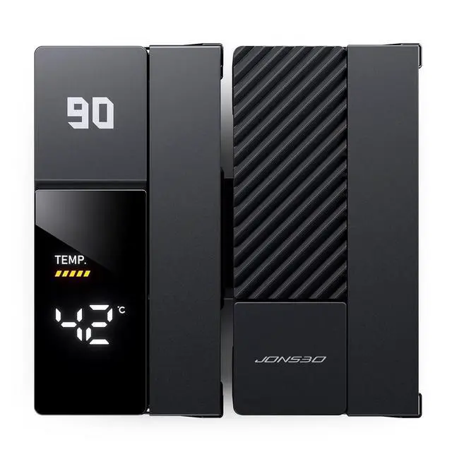 Alt view image 3 of 7 - CC90 Black Dual-Tower CPU Cooler,6Heat-pipes Digital CPU Fan H158mm