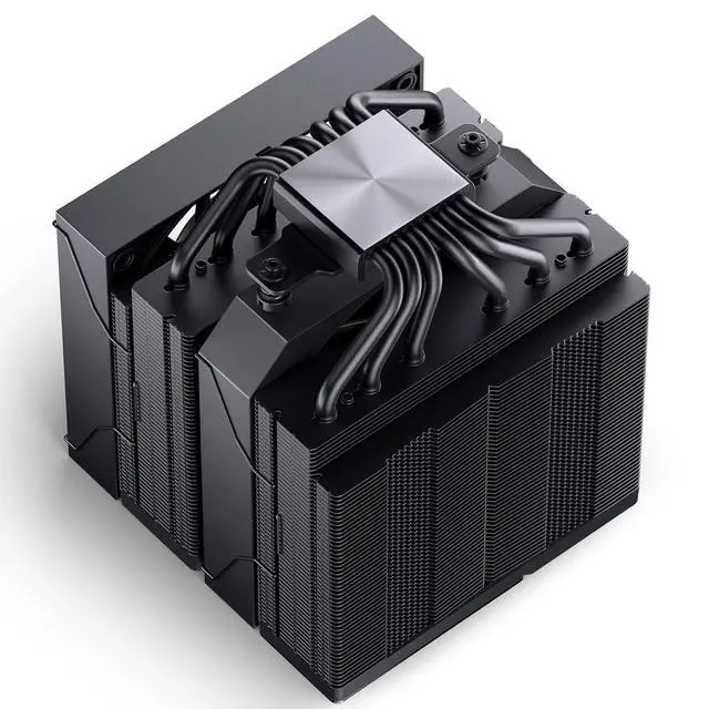 Alt view image 6 of 7 - CC90 Black Dual-Tower CPU Cooler,6Heat-pipes Digital CPU Fan H158mm