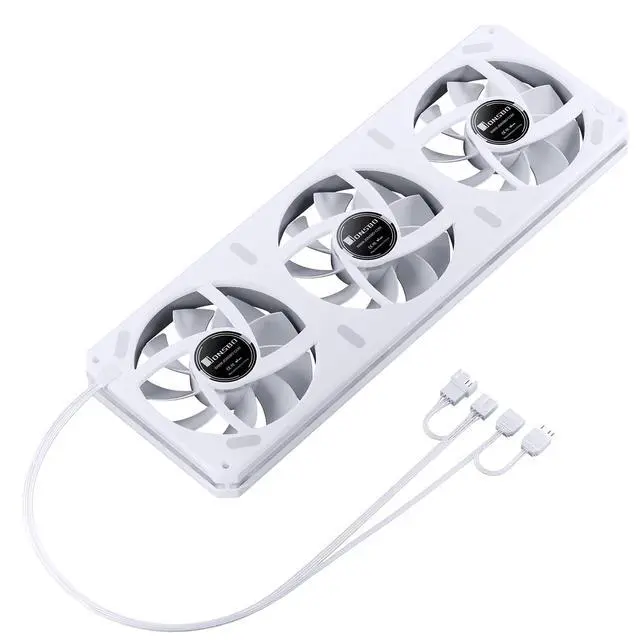 Alt view image 7 of 7 - XA-360W PC Case Fan, Silent Computer Fan,Dual-Light Effect, Switch At Will,All-in-One, Single Frame Unit with3x120mm ARGB Fans,3Pin ARGB, Fan 2400RPM,28MM Thick,White