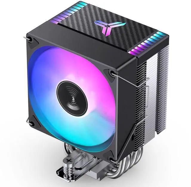 Main image of CR1400 EVO Black Color Series 9cm CPU Cooler, H130mm, Air Tower Radiator, Silent heatsink, 4pin Automatic Light CPU Fan,4 Copper Heatpipes for AMD AM4/AM5 Intel LGA1700, 92mm RGB Fan, Black