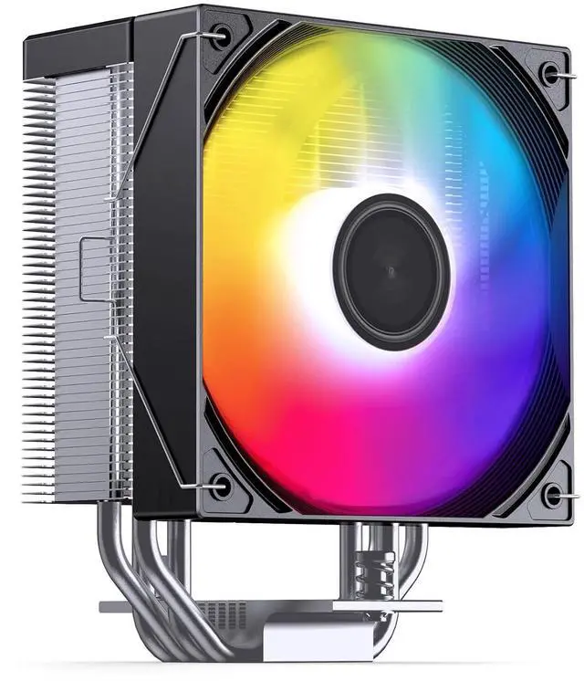 Alt view image 2 of 7 - CB40 Black CPU Cooler,ARGB Mute Series air Cooling,CPU Fan H153.5mm,120mm PWM Fan air Cooler,4 Copper Heat Pipes Radiator, AM5/AM4/Intel LGA115X/1200/1700/1851,D-TDP 225W
