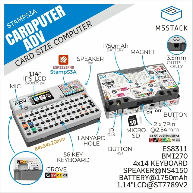 Alt view image 2 of 7 - Cardputer Adv Version (ESP32-S3)