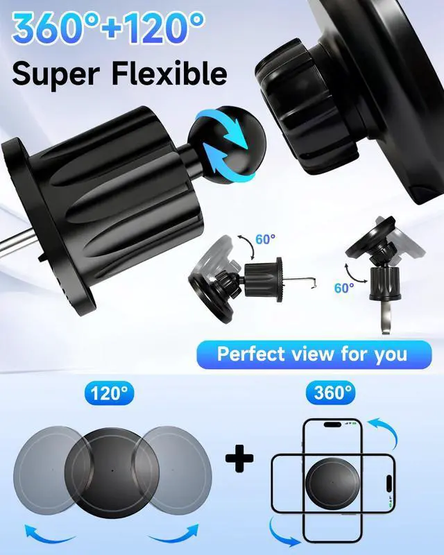 Alt view image 6 of 7 - for MagSafe Car Mount Charger 15W Fast Magnetic Wireless Car Charger Holder