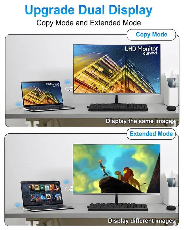 Alt view image 5 of 7 - 2026 Upgrade Wireless HDMI Transmitter and Receiver 328FT/100M, 4K Decode 1080P@60Hz Ultra HD Extender Kit Display Adapter, Plug & Play 5G+2.4G for Video/Audio to Monitor from TV Box/Laptop/Projector