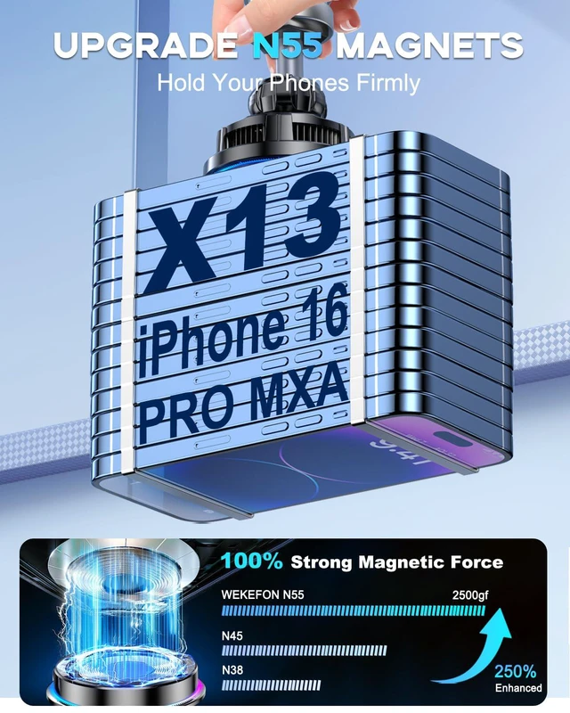 Alt view image 3 of 7 - for MagSafe Car Mount Charger TEC Fan Cooling Magnetic Wireless Car Charger