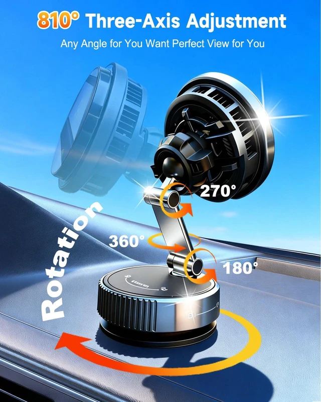 Alt view image 2 of 7 - for MagSafe Car Mount Charger TEC Fan Cooling Magnetic Wireless Car Charger
