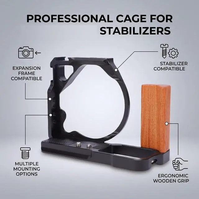 Alt view image 2 of 7 - Camera Cage for ZR, Aluminum Alloy