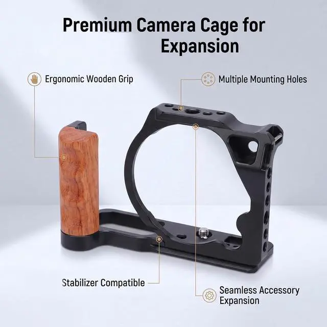Alt view image 4 of 7 - Camera Cage for ZR, Aluminum Alloy
