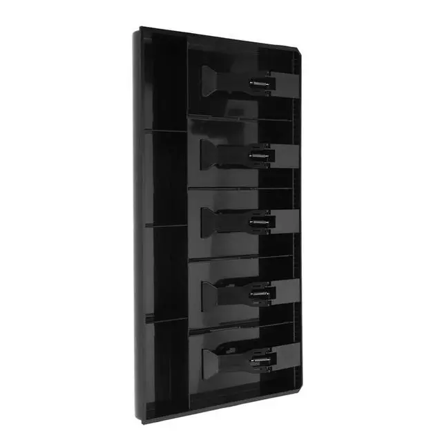Alt view image 3 of 7 - Five Grids Casrawer Register Insert Tray Cashier Tidy Storage Safe Box (Black)