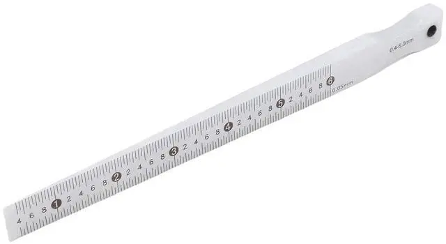 Alt view image 4 of 7 - Taper Gage 0.4 6mm Range 0.05mm Accuracy Stainless Steel Width Measuring Tool Construction Railway Automotive