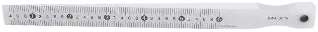 Alt view image 5 of 7 - Taper Gage 0.4 6mm Range 0.05mm Accuracy Stainless Steel Width Measuring Tool Construction Railway Automotive
