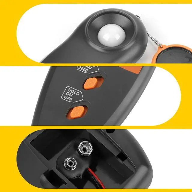 Alt view image 4 of 7 - Luxmeter, Digital Light Meter Illuminometer with High Photodetector, Handheld Illumination Tester for Indoor Office School Warehouse Factory, 200,000 Range