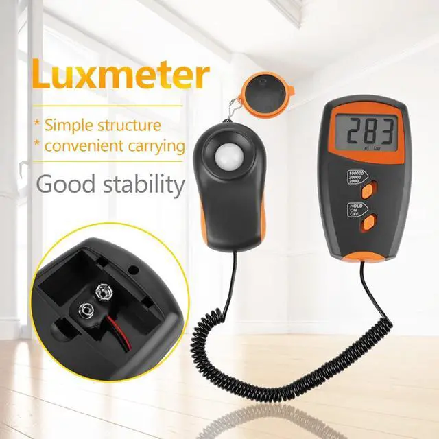 Alt view image 5 of 7 - Luxmeter, Digital Light Meter Illuminometer with High Photodetector, Handheld Illumination Tester for Indoor Office School Warehouse Factory, 200,000 Range