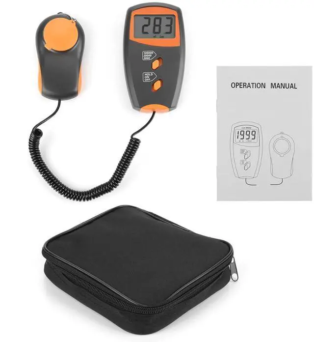 Alt view image 6 of 7 - Luxmeter, Digital Light Meter Illuminometer with High Photodetector, Handheld Illumination Tester for Indoor Office School Warehouse Factory, 200,000 Range