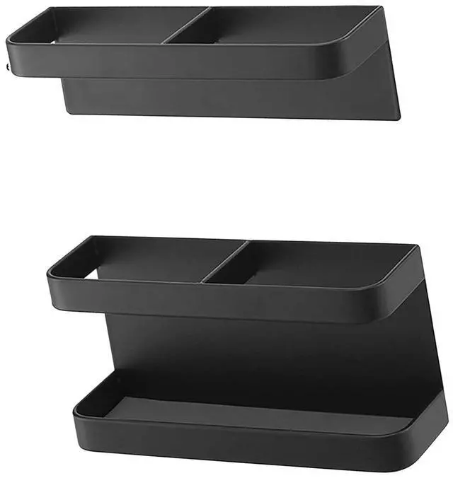 Main image of Magnetic Umbrella Stand No Punching Height Adjusting Wall Mounted Umbrella Holder Rack Hotel Hallway (Black)